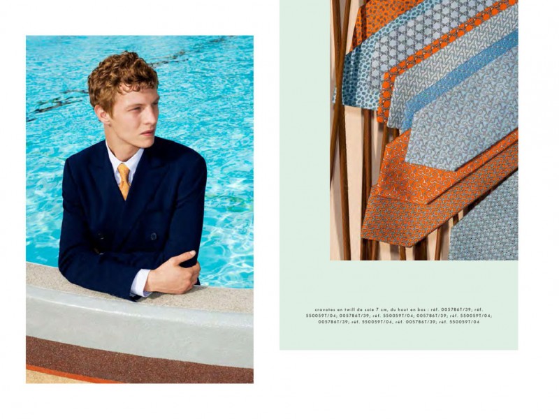 Tim Schuhmacher suits up for a cheeky outing from Hermès.