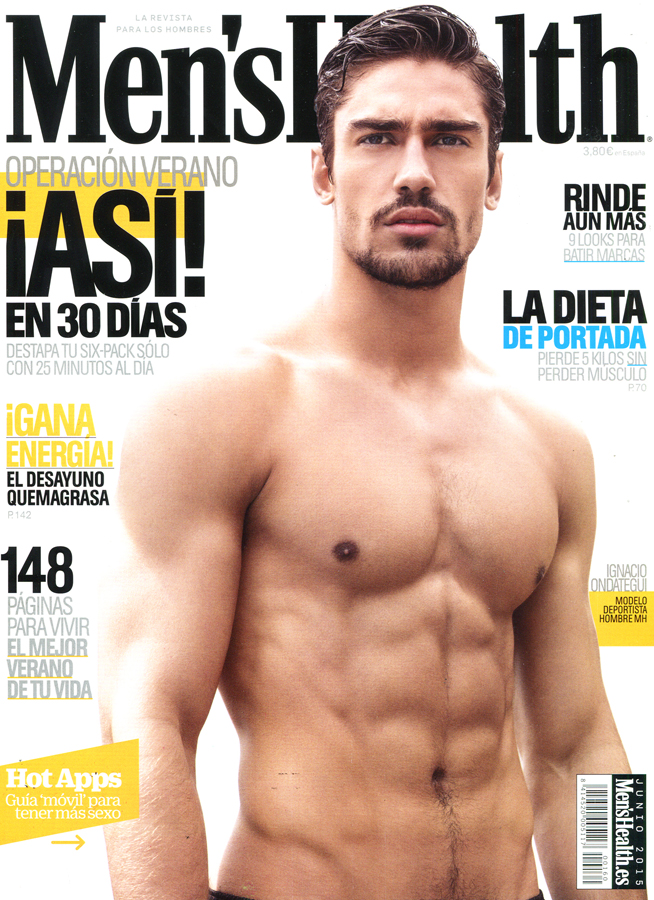 Ignacio Ondategui covers the June 2015 issue of Men's Health España.
