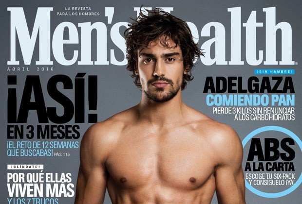 Ignacio Ondategui Mens Health Spain April 2016 Cover Shirtless Denim