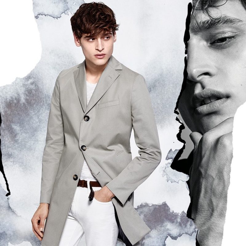 Matthijs Meel is front and center in modern neutrals for J.Lindeberg's spring-summer 2016 campaign.