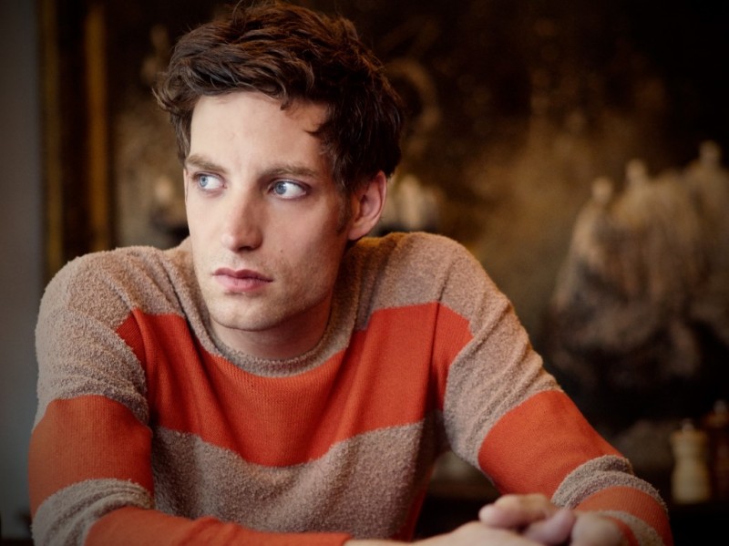 James Jagger captured in a striped sweater from Paul Smith.