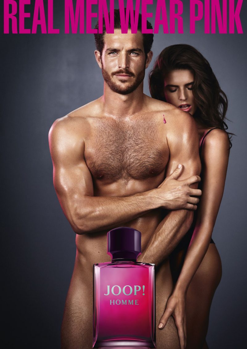 Posing nude, Justice Joslin is photographed by Nathaniel Goldberg for JOOP! Homme's fragrance campaign.