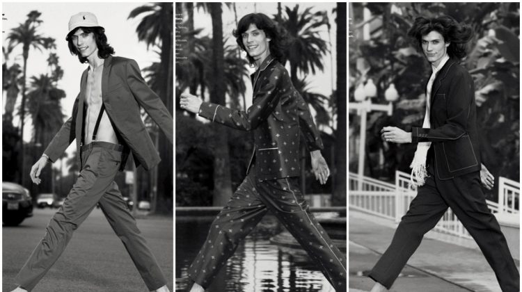 Justin Gossman Struts for Numéro Homme Spread