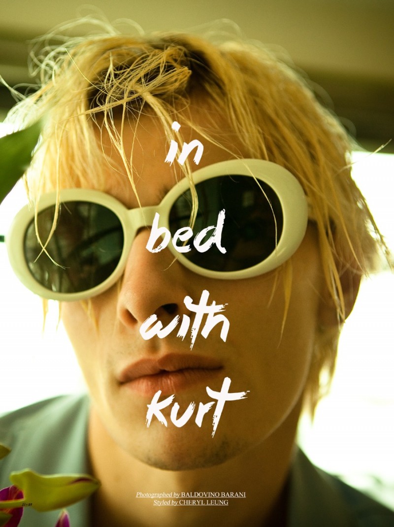 Rocking Saint Laurent sunglasses, model Ivan Claudiu Vlad channels the iconic cool of Kurt Cobain for the latest issue of Juvenile Journal. » In Bed with Kurt: Juvenile Journal Reinterprets Kurt Cobain Style Rocking Saint Laurent sunglasses, model Ivan Claudiu Vlad channels the iconic cool of Kurt Cobain for the latest issue of Juvenile Journal.