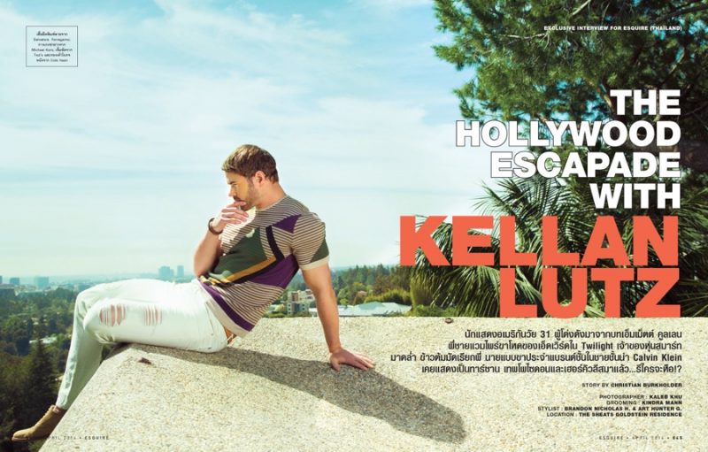 Kellan Lutz photographed by Kaleb Khu in Salvatore Ferragamo, Michael Kors, Tod's and Cole Haan for Esquire Thailand.