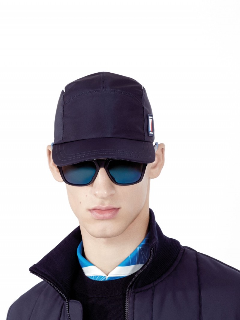 David Trulik models a cap and sunglasses from Louis Vuitton's America's Cup Collection.