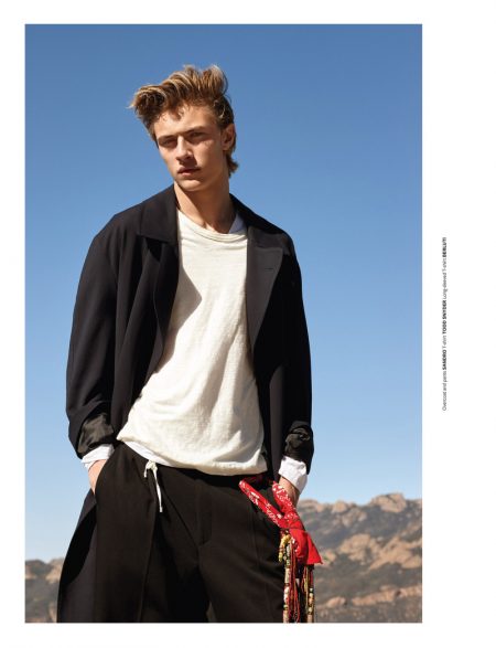 Lucky Blue Smith Covers At Large, Makes Case for Scarf Headband – The ...