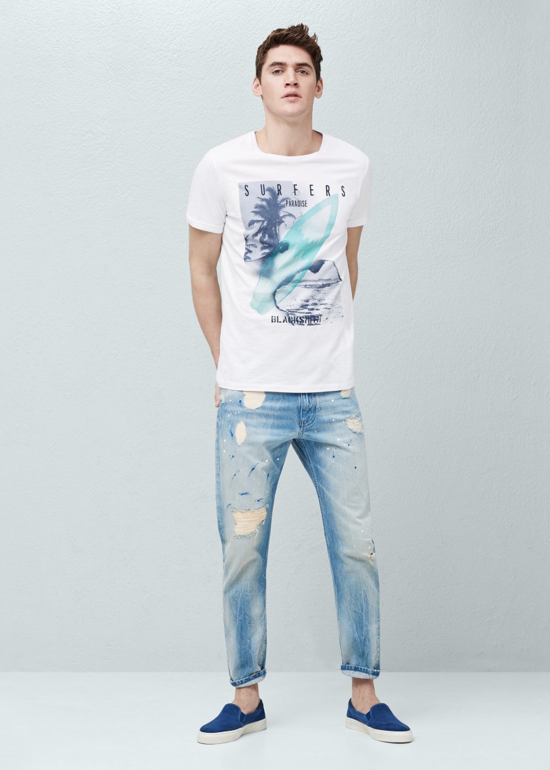 Mango Blacksmith Denim Loose Fit Light Wash John Jeans