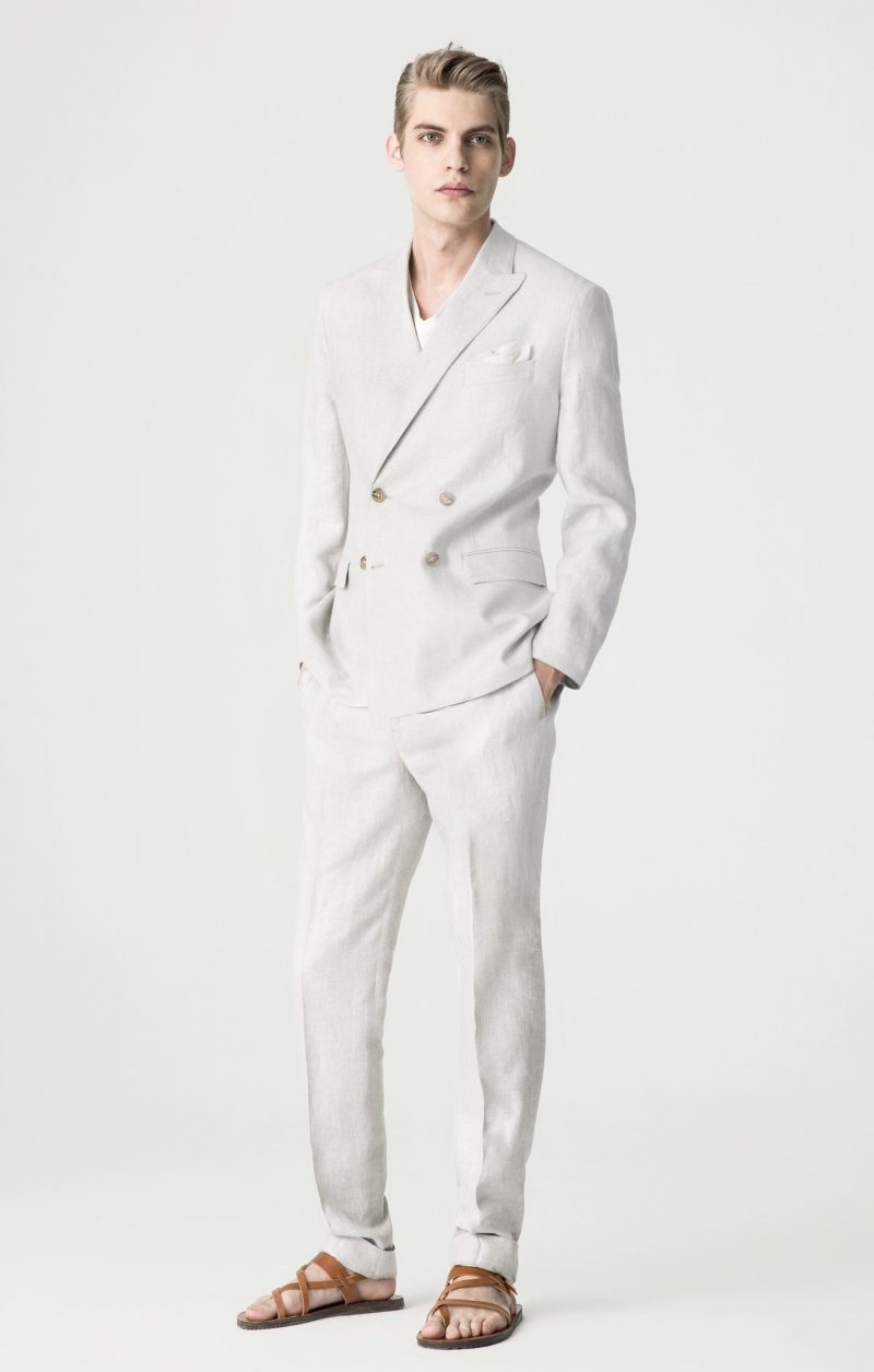 Mango Man Relaxed Suiting: Baptiste Radufe wears The Tropez suit.