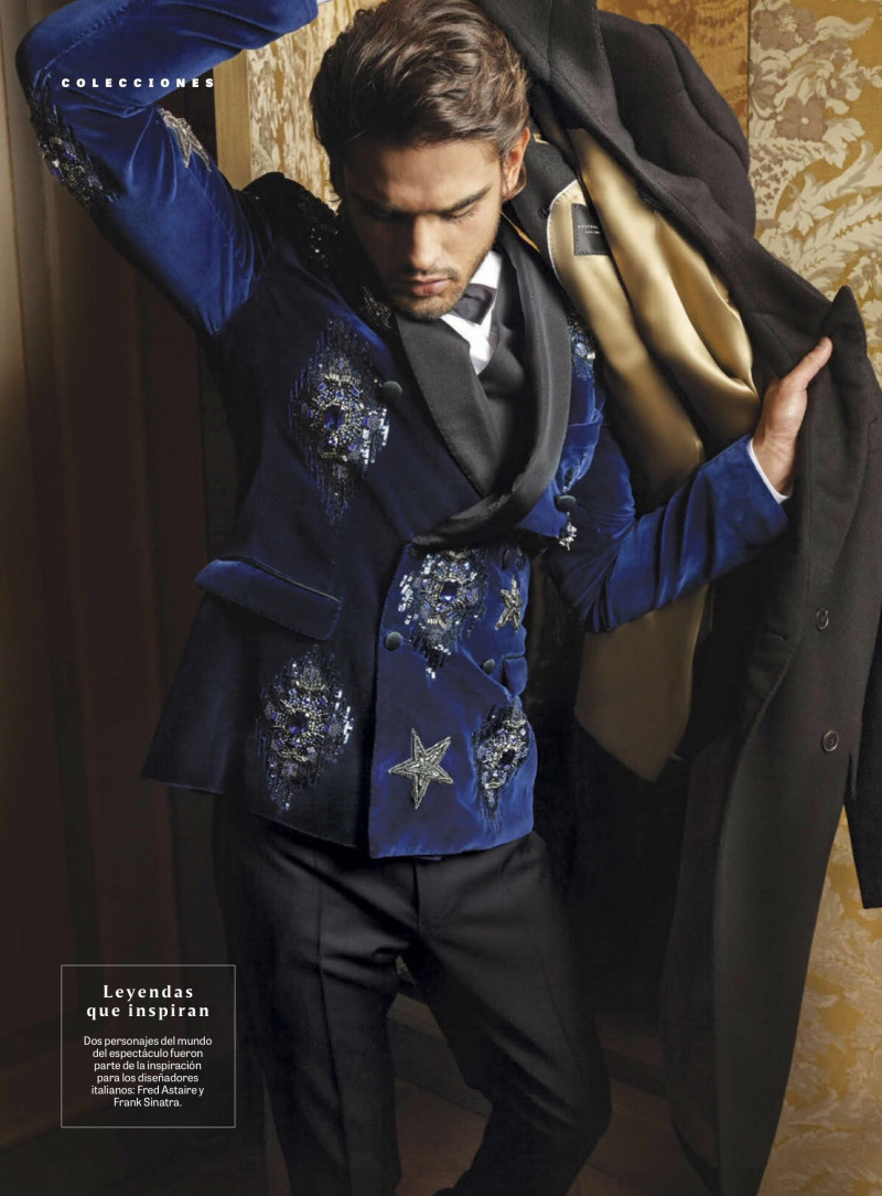 Marlon Teixiera cuts a dandy figure in Dolce & Gabbana Sartoria.