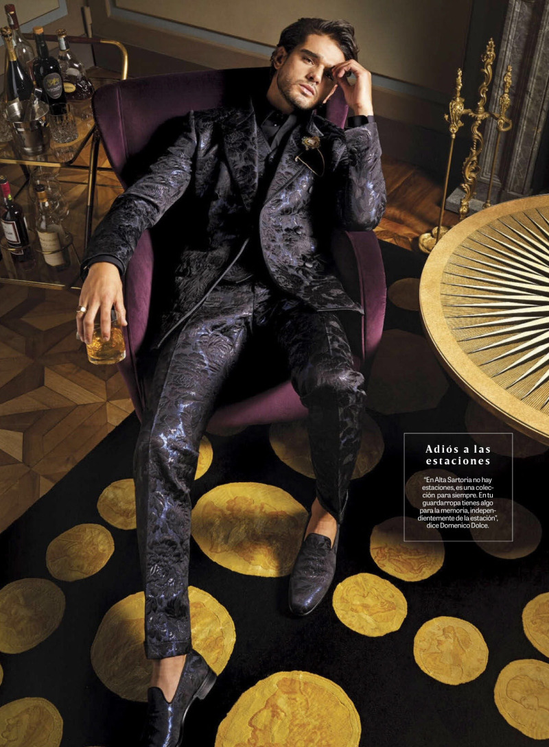 Marlon Teixeira pictured in Dolce & Gabbana Sartoria  for GQ Mexico.