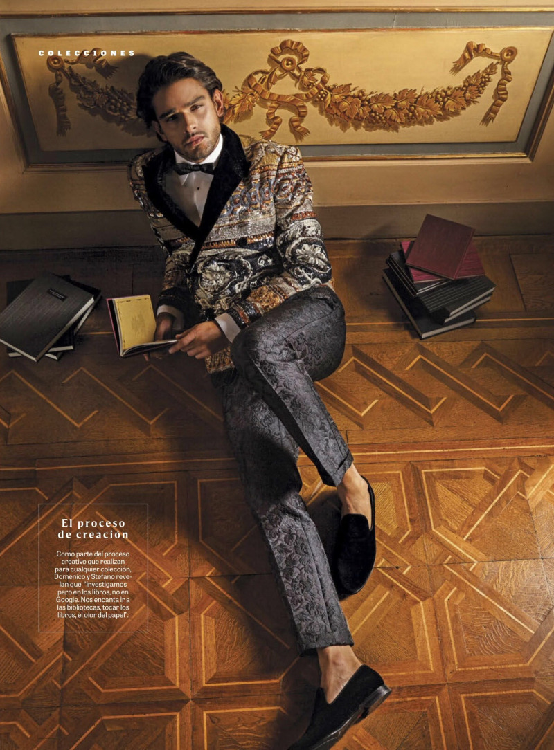 Marlon Teixeira dons an elegant look from Dolce & Gabbana Sartoria for the pages of GQ Mexico.