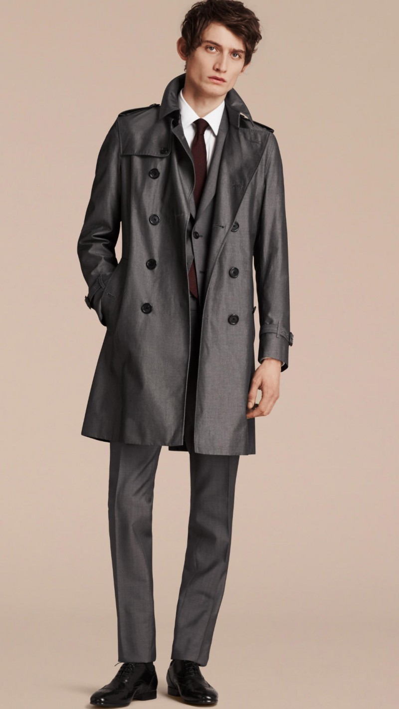 Mr. Burberry Chelsea Cotton Gabardine Trench Coat