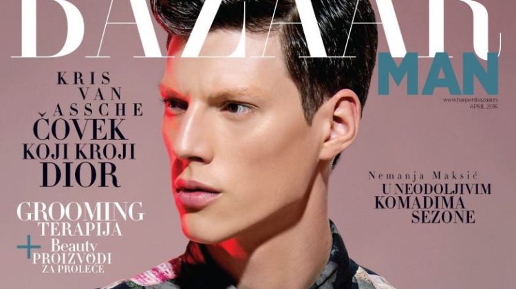 Nemanja Maksic Covers the April 2016 Issue of Harper’s Bazaar Man Serbia