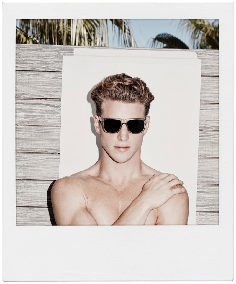 Roger Frampton wears Orlebar Brown's Withycombe clear sunglasses.