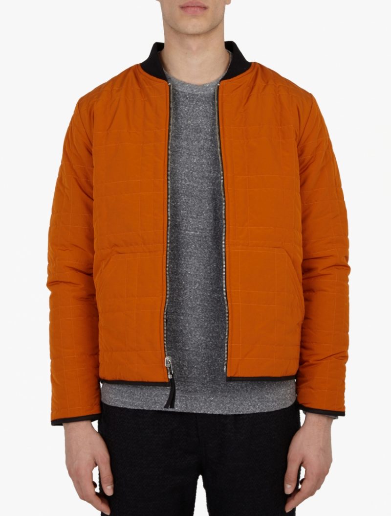 Our Legacy Black Orange Reversible Bomber Jacket