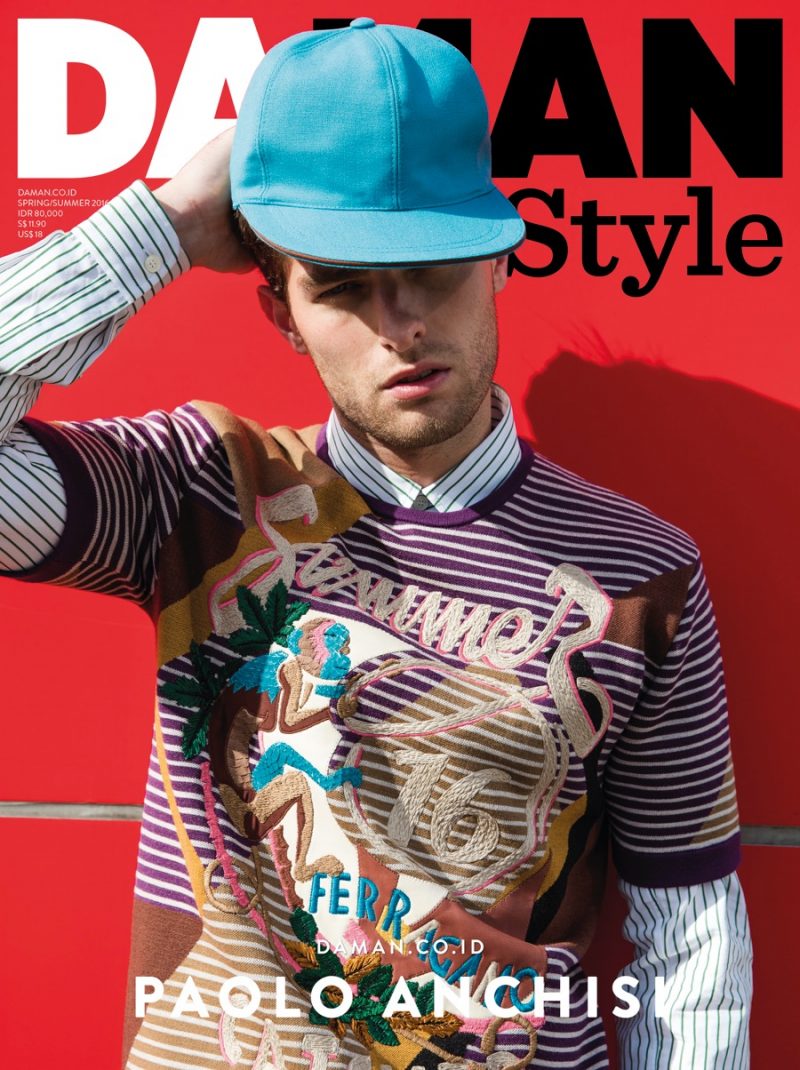 Wearing Salvatore Ferragamo, Paolo Anchisi covers the spring-summer 2016 issue of Da Man Style. » Paolo Anchisi Dons Vibrant Fashions for Da Man Style Cover Shoot Wearing Salvatore Ferragamo, Paolo Anchisi covers the spring-summer 2016 issue of Da Man Style.