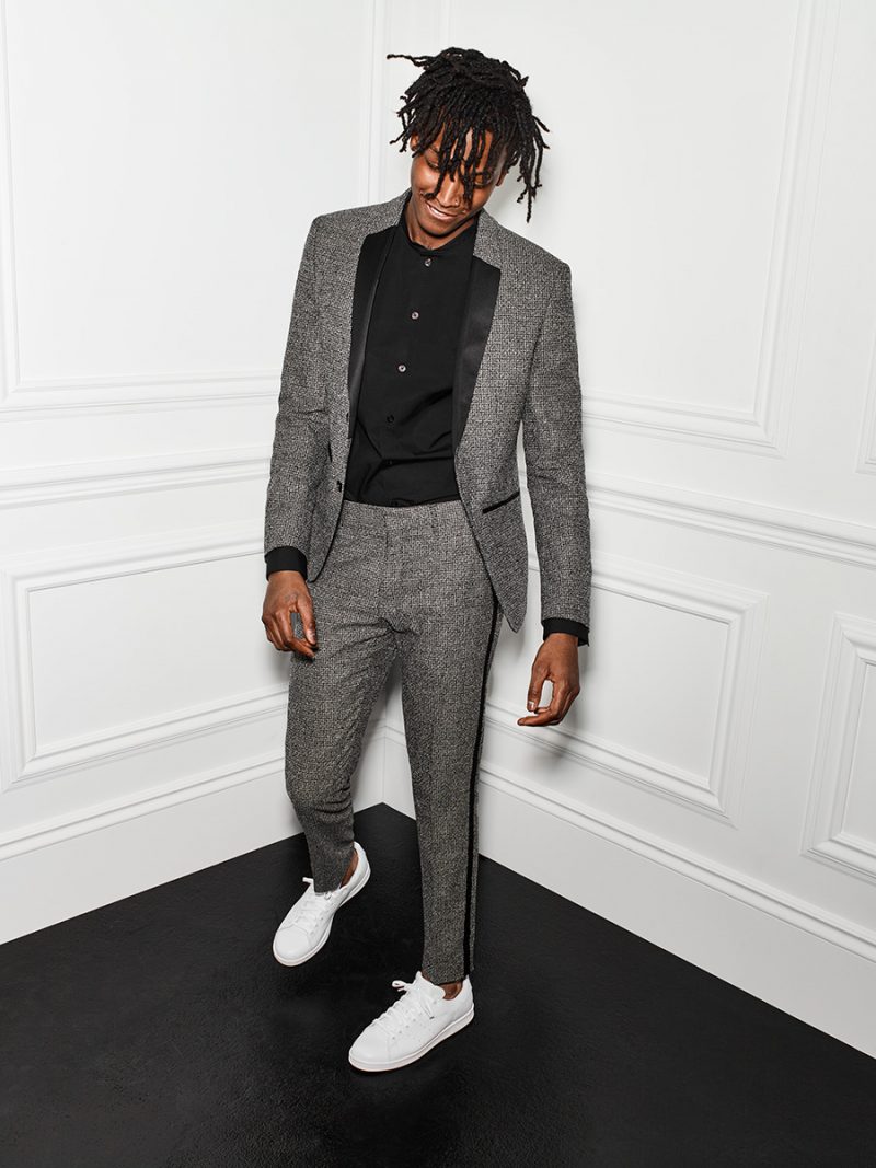 prom suits with sneakers