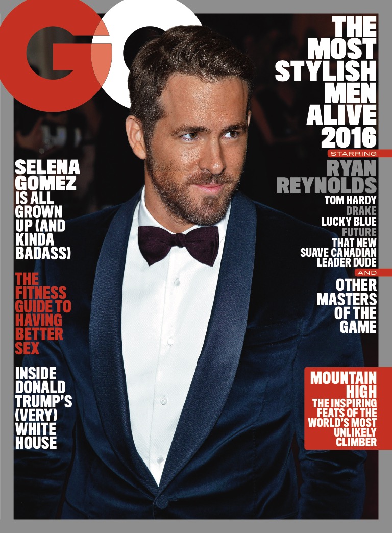 Ryan Reynolds covers GQ's Most Stylish Men in the World issue.
