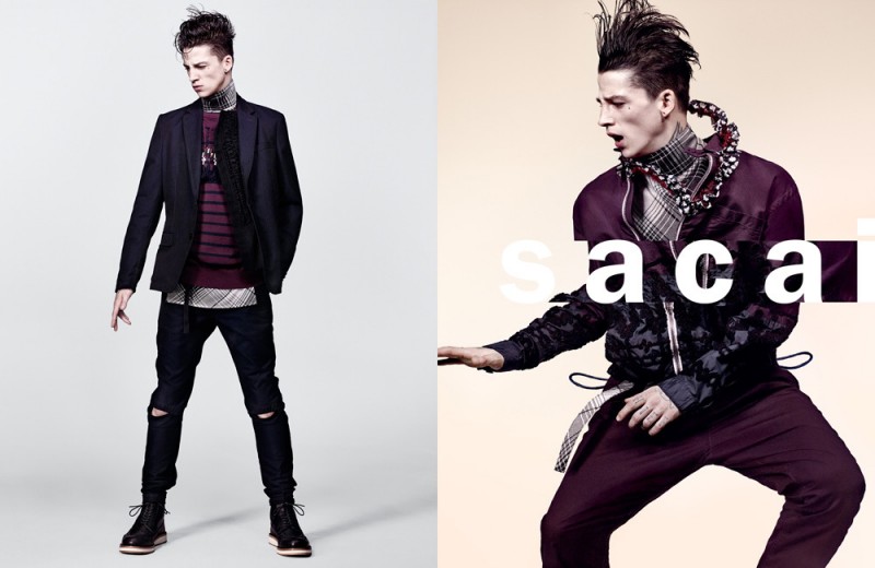 Ash Stymest styled by Karl Templer for Sacai's spring-summer 2016 campaign.
