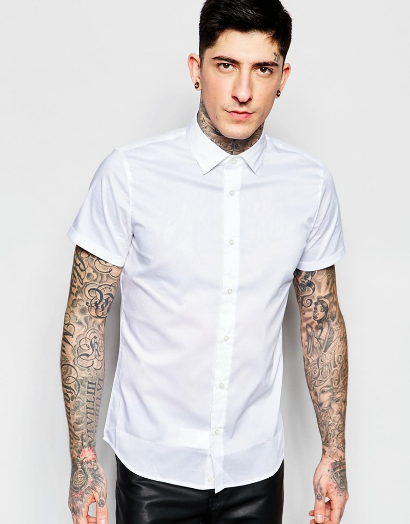 Sisley Slim-Fit Short-Sleeve Shirt