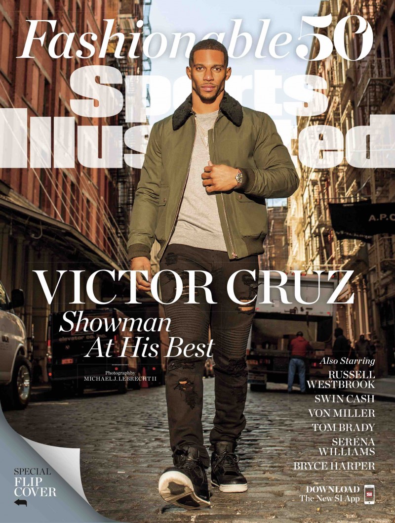 Victor Cruz covers Sports Illustrated's Fashionable 50 issue. » Sports Illustrated Declares Fashionable 50 Athletes Victor Cruz covers Sports Illustrated's Fashionable 50 issue.