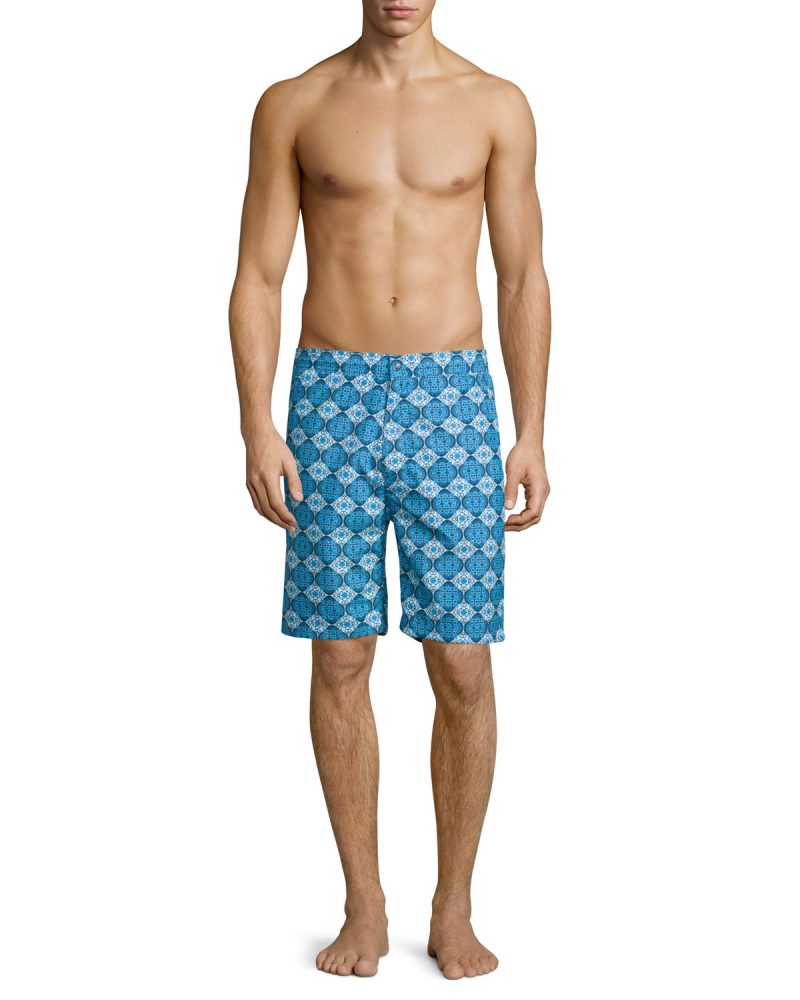 Peter Millar St Tropez Medallion Print Swim Trunks