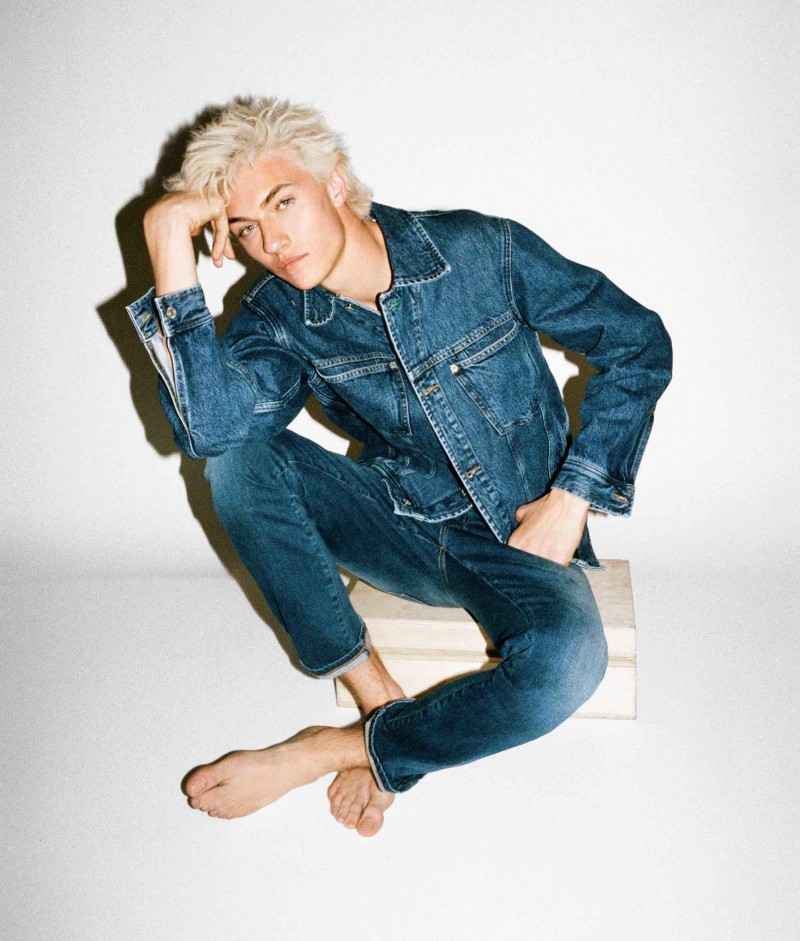 Lucky Blue Smith doubles down on denim for Tommy Hilfiger's Tommy Jeans campaign.