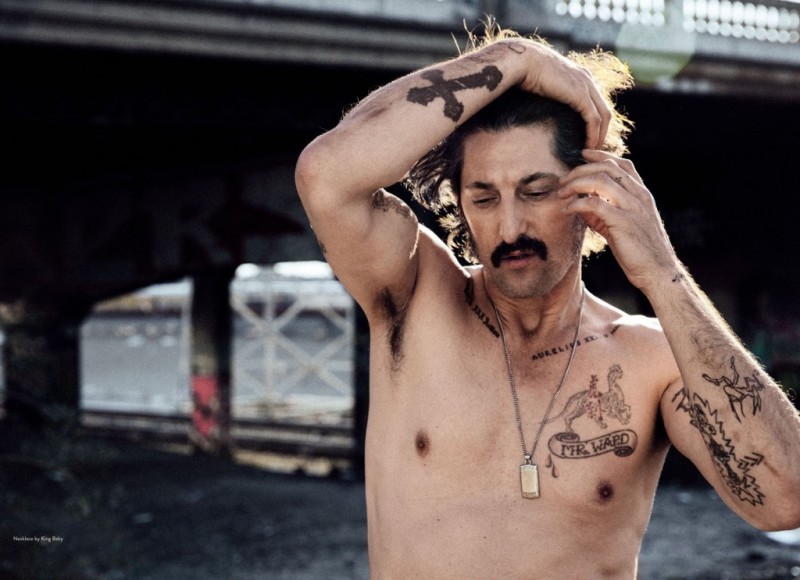 Tony Ward goes shirtless, showing off his tattoos for the pages of Da Man Style.