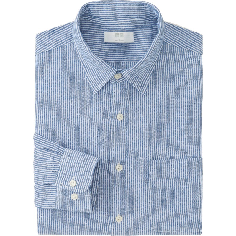 UNIQLO Linen Striped Shirt