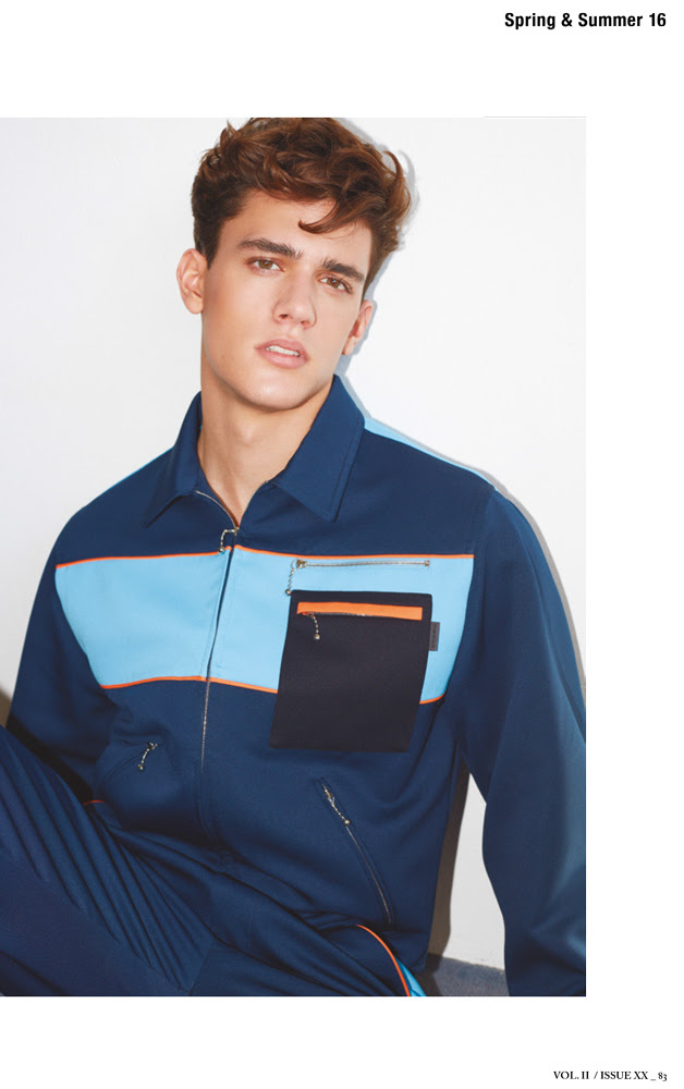 Xavier Serrano rocks a sporty spring look from Prada.