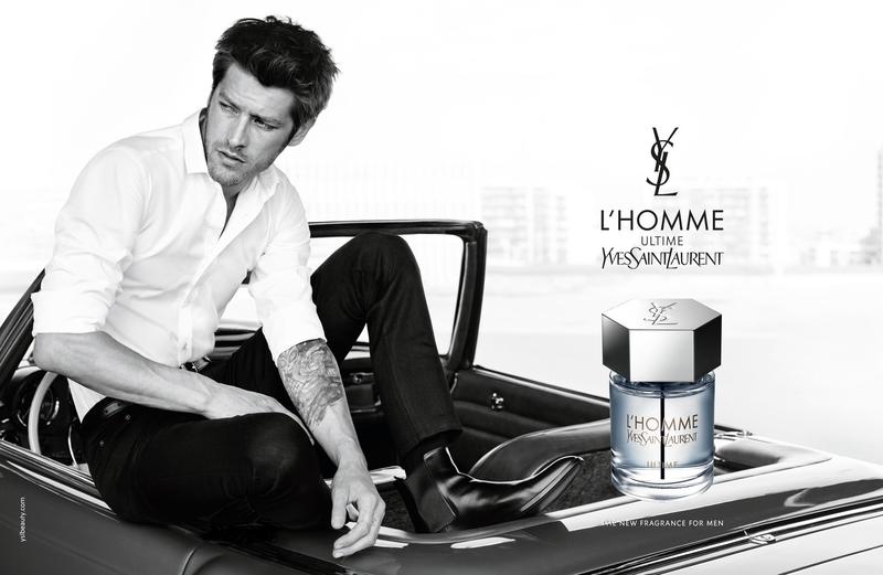 Model Vinnie Woolston for Yves Saint Laurent L'Homme Ultime Eau de Parfum Campaign