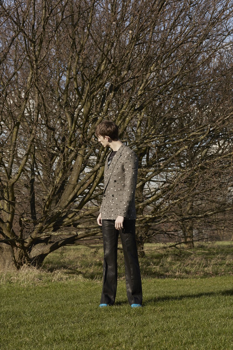 Max Townsend wears all clothes and leather creepers Paul Smith.