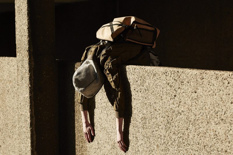 Wooyoungmi Grossgrain Strap-Detail Bomber Jacket and Christopher Raeburn Cork Backpack.