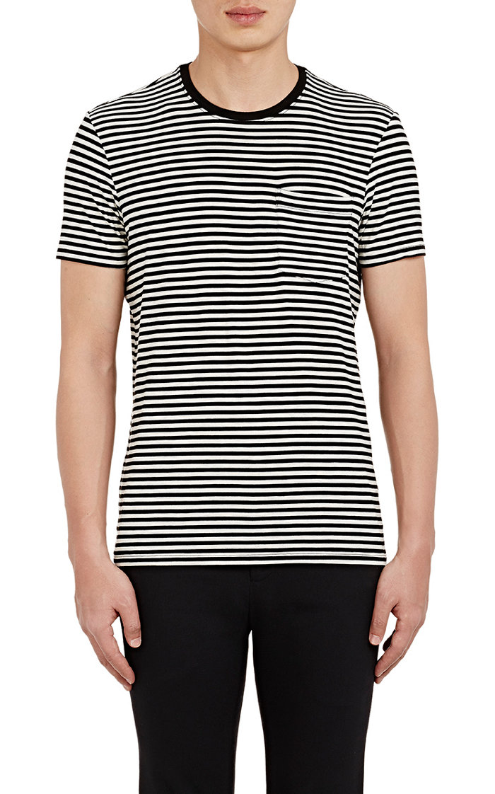 ATM Anthony Thomas Melillo Striped Pocket Tee