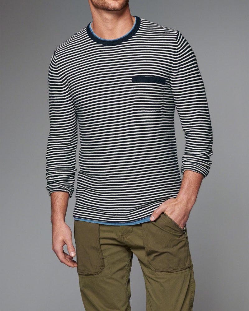 Abercrombie & Fitch Striped Crew Sweater
