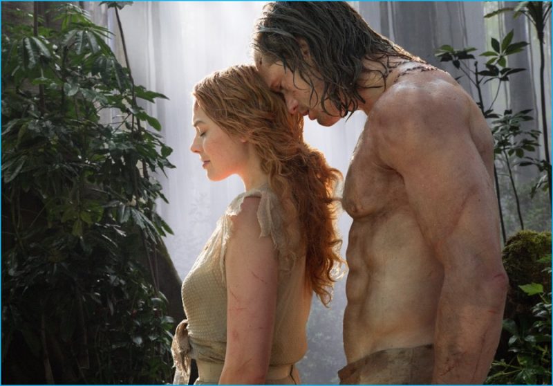 Jane (Margot Robbie) and Tarzan (Alexander Skarsgård) in The Legend of Tarzan.