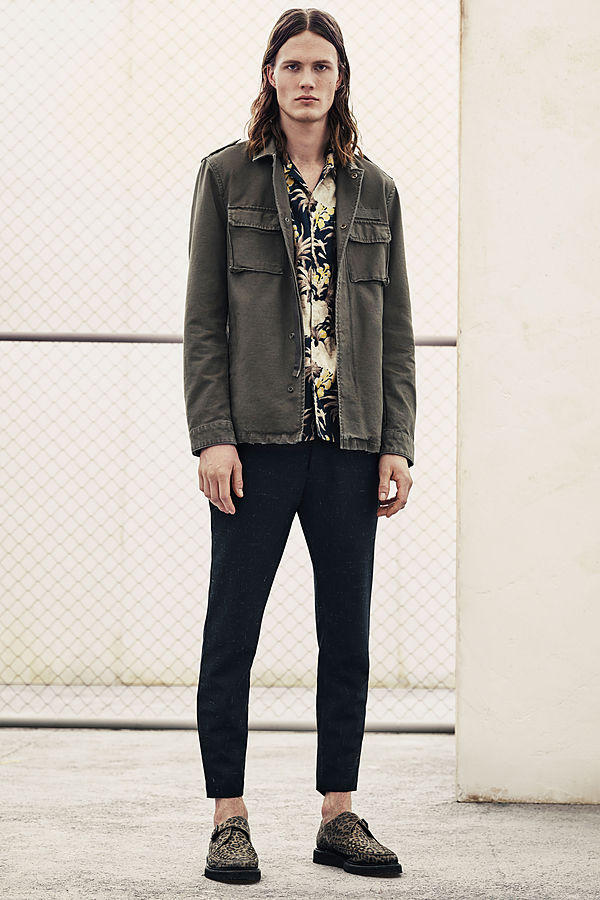 AllSaints Necker Short Sleeve Shirt, Corban Trousers and Arc Shoes.