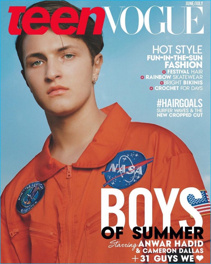 Anwar Hadid cover the June/July 2016 issue of Teen Vogue. » It Boys Cameron Dallas & Anwar Hadid Cover Teen Vogue Anwar Hadid cover the June/July 2016 issue of Teen Vogue.
