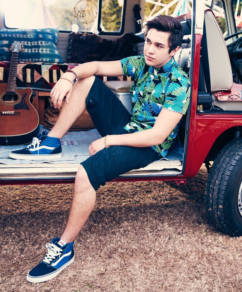 Austin Mahone wears American Rag for Macy's American Icons summer 2016 campaign.