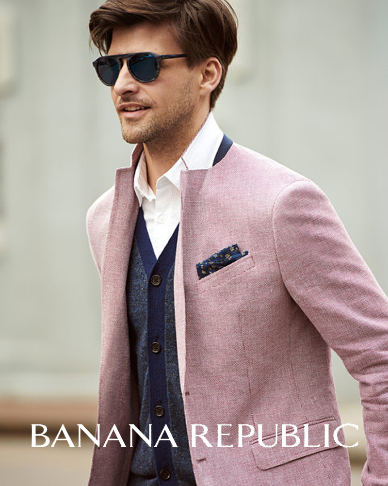 Johannes Huebl fronts Banana Republic's summer 2016 campaign.