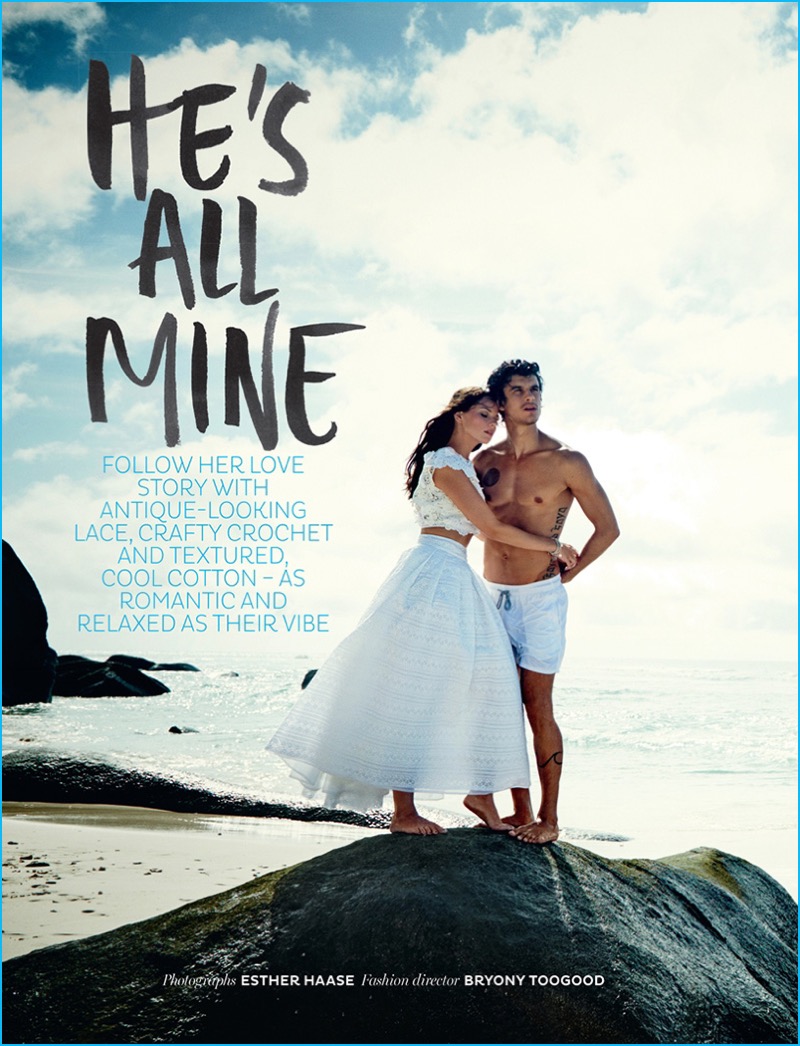 Jorge Alano joins Katarina Nemcova for a summer editorial from Brides magazine.