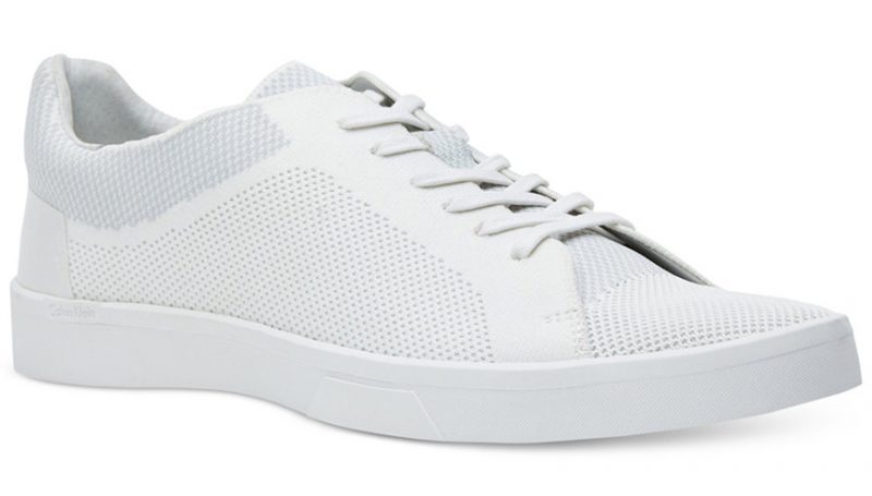 Calvin Klein Knit Weave Textured White Sneakers