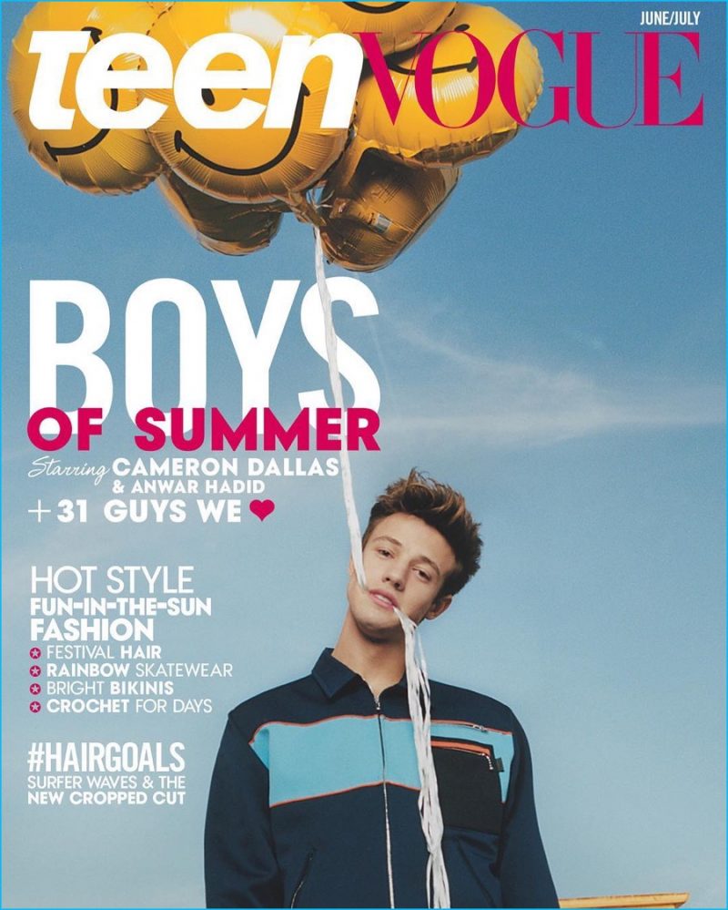 Cameron Dallas covers the June/July 2016 issue of Teen Vogue.