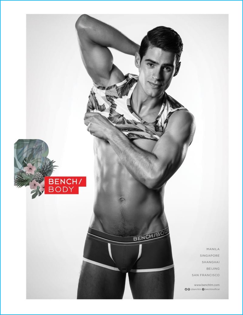 Chad White photographed by Brent Chua for Bench/Body underwear.