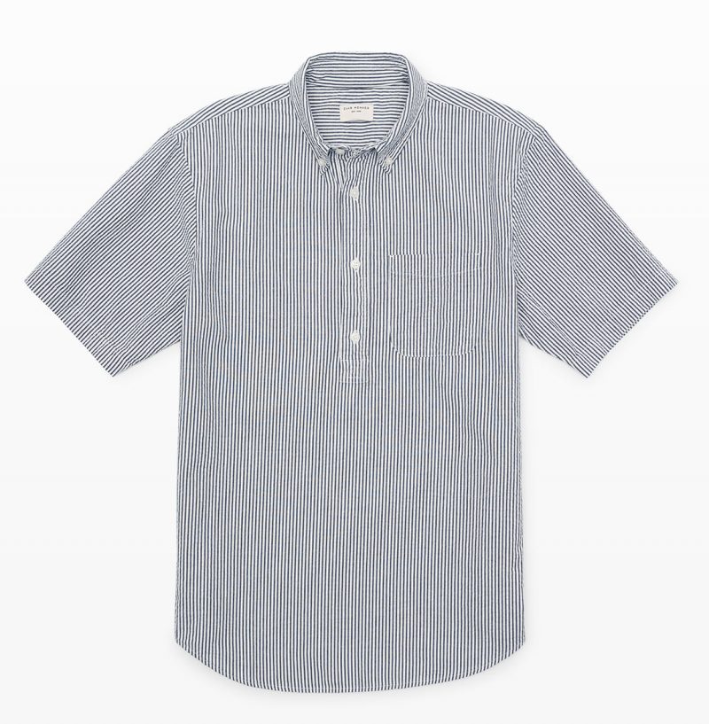Club Monaco Short-Sleeve Shirt BD Seersucker Shirt