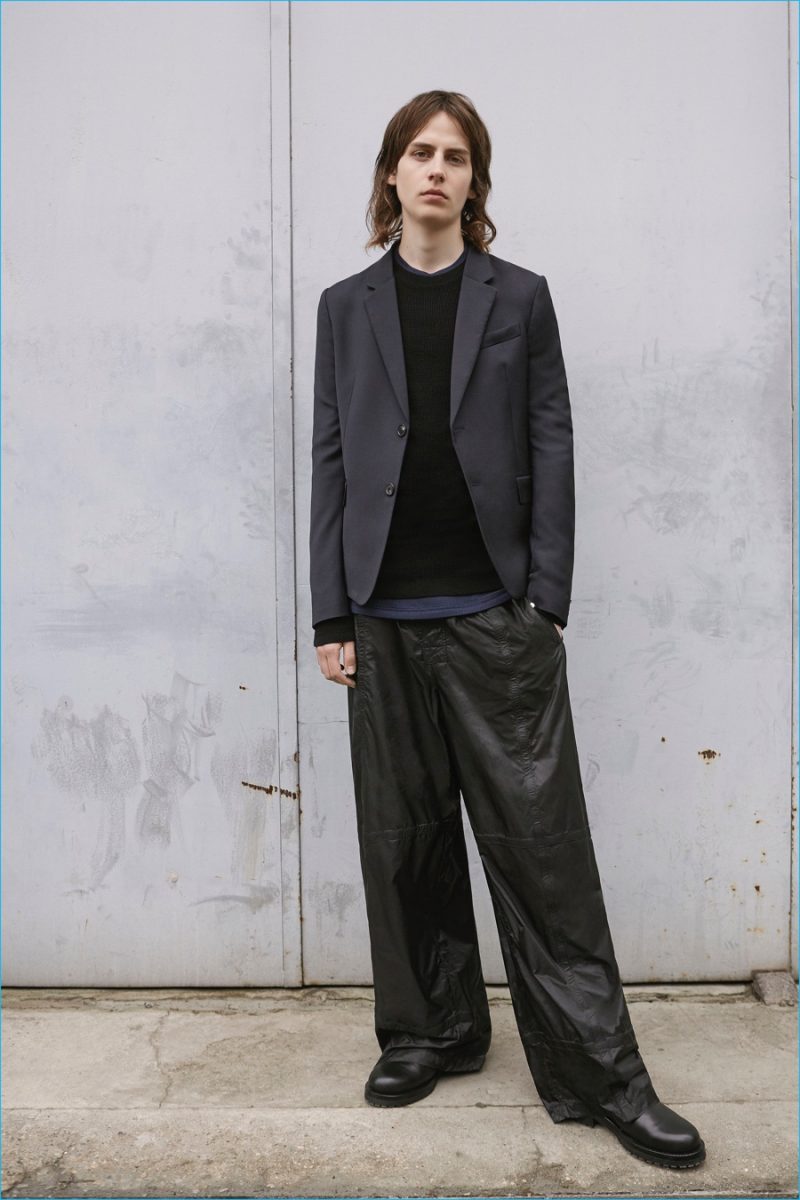 Parachute trousers and relaxed tailoring come together for Diesel Black Gold's resort 2017 collection.