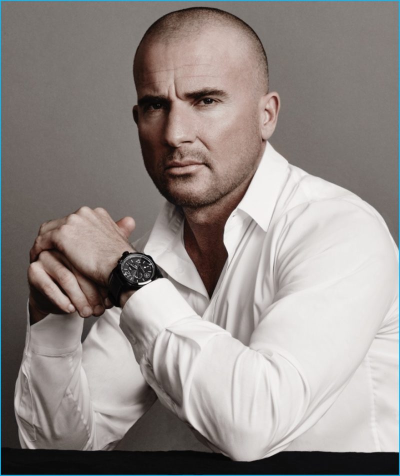 Dominic Purcell wears Bausele's Oceanmoon II timepiece for the brand's latest campaign.