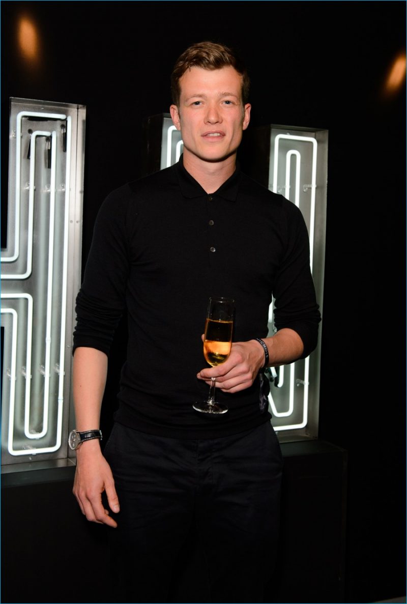 Ed Speleers attends Harvey Nichols' launch party.