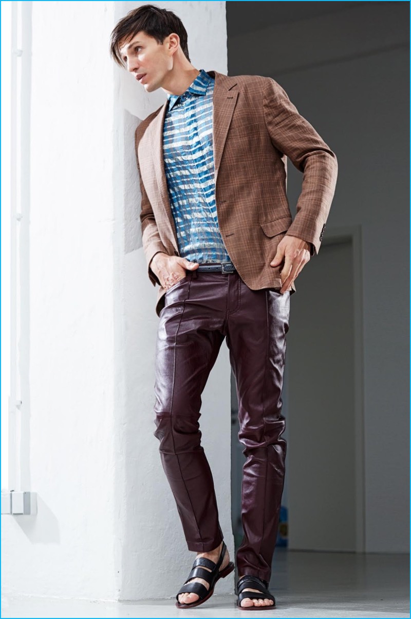 Fashionisto Exclusive: Photographed by Marco Michalke, model Dylan Garner wears Pal Zileri sandals.